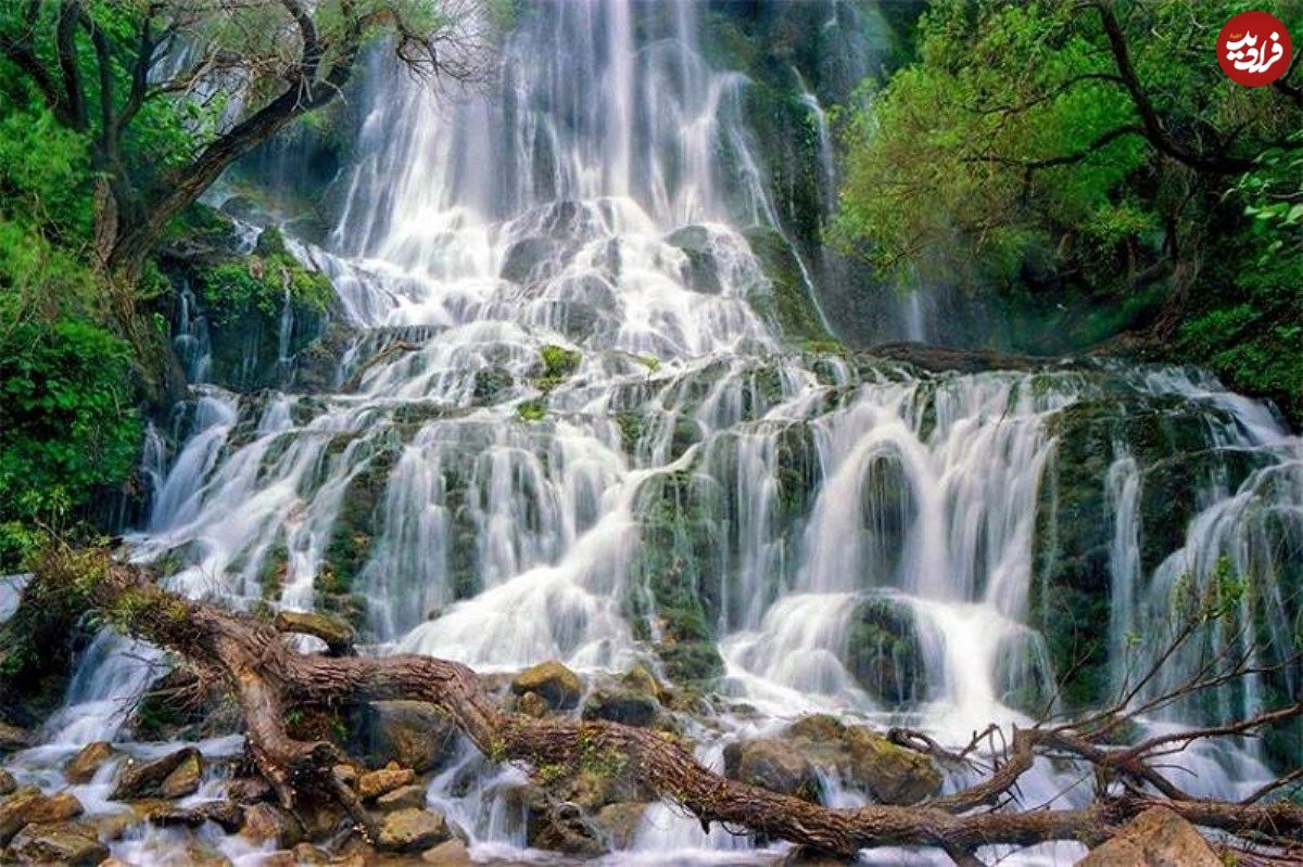 (ویدیو) نگاهی به زیبایی بزرگ‌ترین آبشار طبیعی خاورمیانه در ایران