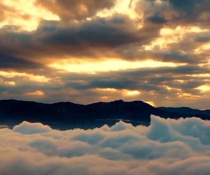 ( ویدیو) لحظه باشکوه روی ابرها