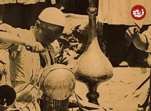 عکس| سفر زمان؛ مسگرهای اصفهانی و شاگردانشان در دوران قاجار