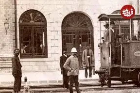 عکس| سفر به ایران قدیم؛ لوکوموتیو در ایستگاه قطار تهران-شاه‌عبدالعظیم در دوران قاجار