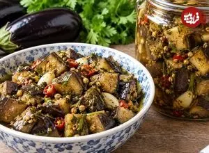 ترشی بادمجان با پوست بدون له شدن