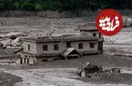 ببینید| ایستادن مردمی روی تنه درخت شناور در سیل خروشان نپال