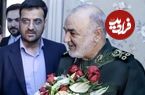 عکس؛ سفر در زمان؛ ادای احترام «سردار سلامی» به مادر شهید؛ سال 1402