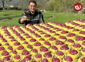 ببینید| غذای روستایی در آذربایجان؛ پخت 100 کوفته با گوشت در روستایی کوهستانی