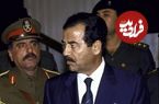 عکس| سفر در زمان؛ «صدام» با دستبند و پابند در دادگاه؛ سال 1383