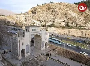 عکس| سفر زمان؛ تصویر رنگی از «دروازه قرآن شیراز»؛ 99 سال قبل