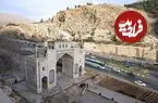 عکس| سفر زمان؛ تصویر رنگی از «دروازه قرآن شیراز»؛ 99 سال قبل