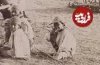 عکس| سفر زمان؛ «کودکان، گاوها و خرمن‌ها»؛ یک منظرۀ زیبای روستایی در ایران دوران قاجار