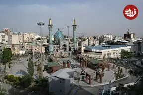 عکس| سفر زمان؛ یک کوچه در تجریش و منظرۀ گنبد امامزاده صالح؛ 100 سال قبل