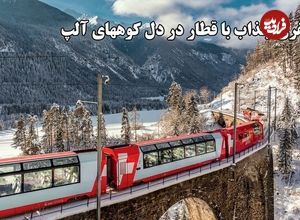 ببینید؛ سفری تماشایی با کندترین قطار سریع‌السیر جهان در دل آلپ سوئیس