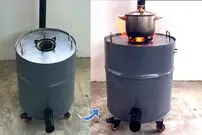 (ویدئو) چگونه بشکه فلزی 200 لیتری را به اجاق چوب سوز تبدیل کنیم؟