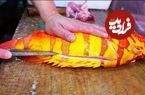 ببینید؛ غذای خیابانی در ژاپن؛ تهیه ساشیمی و غذاهای سنتی با ماهی هامور نپتون در اوکیناوا