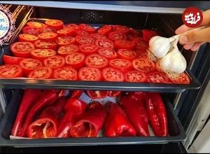 (ویدئو) طرز تهیه رب گوجه و فلفل دلمه ای به روش آشپز ترکیه ای
