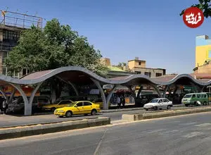 تصاویر| معماری ایستگاه تاکسی در تهران با الهام از رشته کوه البرز