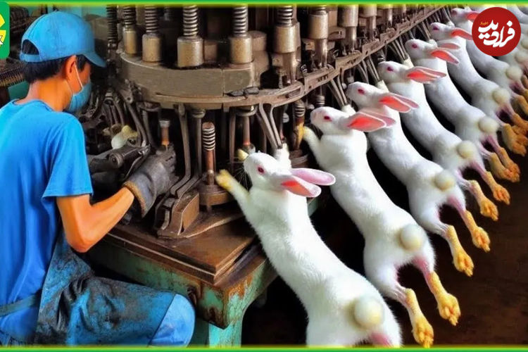 (ویدئو) فرآیند پرورش خرگوش و فرآوری گوشت هزاران خرگوش در ایتالیا