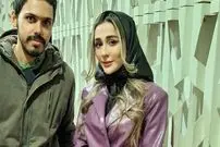 عکس| سفر زمان؛ «ستاره حسینی» در کنار «سام درخشانی» در پشت‌صحنۀ «گسل»