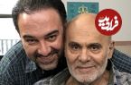 عکس؛ سفر در زمان؛ «برزو ارجمند در کودکی و در آغوش پدرش انوشیروان ارجمند»؛ دهه 50