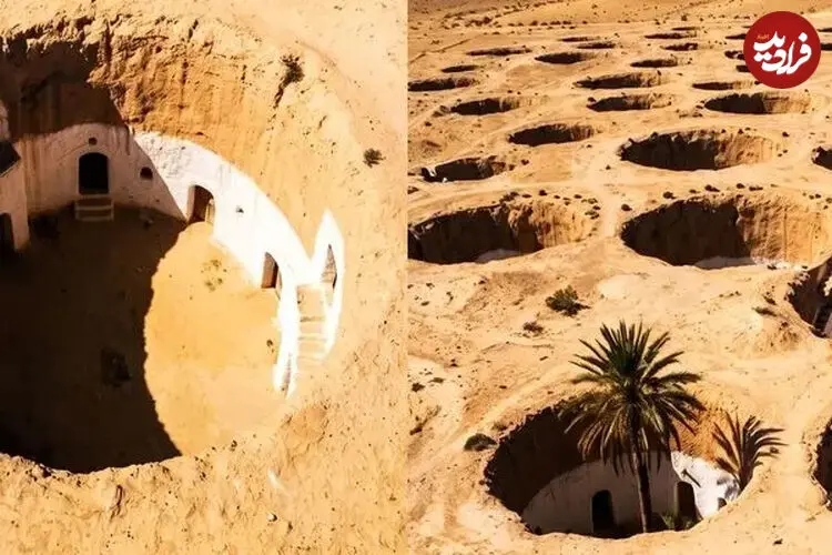 ببینید| خانه‌های زیرزمینی بربرها در دل بیابان