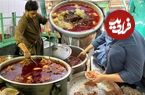 ببینید| غذای خیابانی در پاکستان؛ طبخ 400 کیلو کله پاچه در پیشاور
