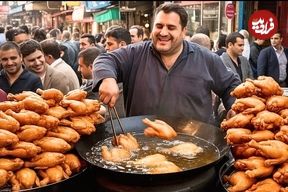 ببینید؛ غذای خیابانی در پاکستان؛ تهیه 500 کیلو پاکورای مرغ در پیشاور