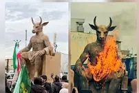 عکس| ماجرای آتش‌زدن مجسمه بعل چیست؟