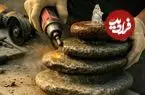 ببینید| فرآیند تماشایی ساخت آبنما با چند تکه سنگ به روش سنگ تراش آلمانی