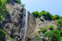 ببینید؛ نجات معجزه‌آسا یک مرد پس از گرفتار شدن پشت آبشار