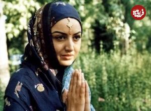 عکس| سفر در زمان؛ «سیتا» در پشت صحنه سریال مسافری از هند؛ سال 1382