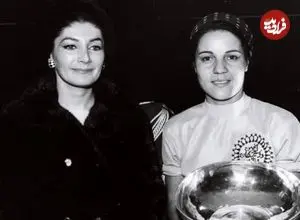 عکس| سفر در زمان؛ «شهناز پهلوی» در حال پرتاب توپ بسکتبال در استادیوم؛ سال 47