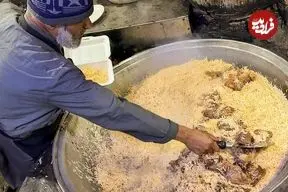 ببینید| غذای خیابانی در پاکستان؛ پخت کابلی پلوی پرطرفدار در پیشاور 