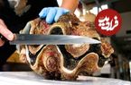 ببینید؛ غذای خیابانی در ژاپن؛ تهیه ساشیمی با صدف غول پیکر در اوکیناوا