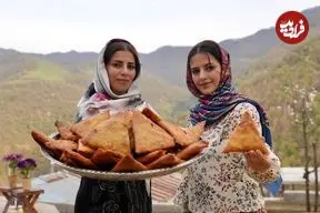 ببینید| غذای روستایی در ایران؛ پخت سمبوسه سنتی در روستایی کوهستانی