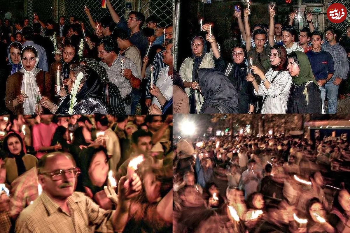 تصاویر؛ سفر در زمان؛ ابراز همدردی مردم تهران با قربانیان حملات ۱۱ سپتامبر
