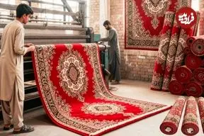 ببینید| مراحل دیدنی تولید فرش و سجاده در کارگاهی در پاکستان