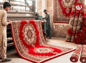 ببینید| مراحل دیدنی تولید فرش و سجاده در کارگاهی در پاکستان