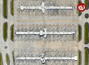 تصاویر متفاوت از فرودگاه آتلانتا؛ جابه‌جایی سالانه ۹۳ میلیون مسافر در آمریکا