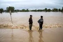 ببینید؛ جاری شدن سیل در جاده سرتنگ زعفرانیه در مهران