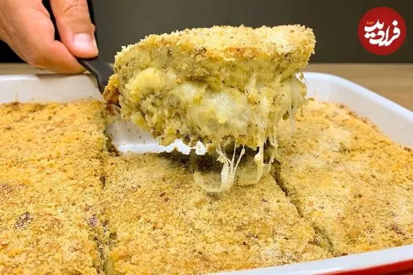 ببینید؛ طرز تهیه یک غذای فوری ایتالیایی با بادمجان و سیب زمینی