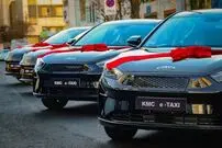 (عکس) تحویل تاکسی های تمام برقی کرمان موتور به تاکسیرانی تهران
