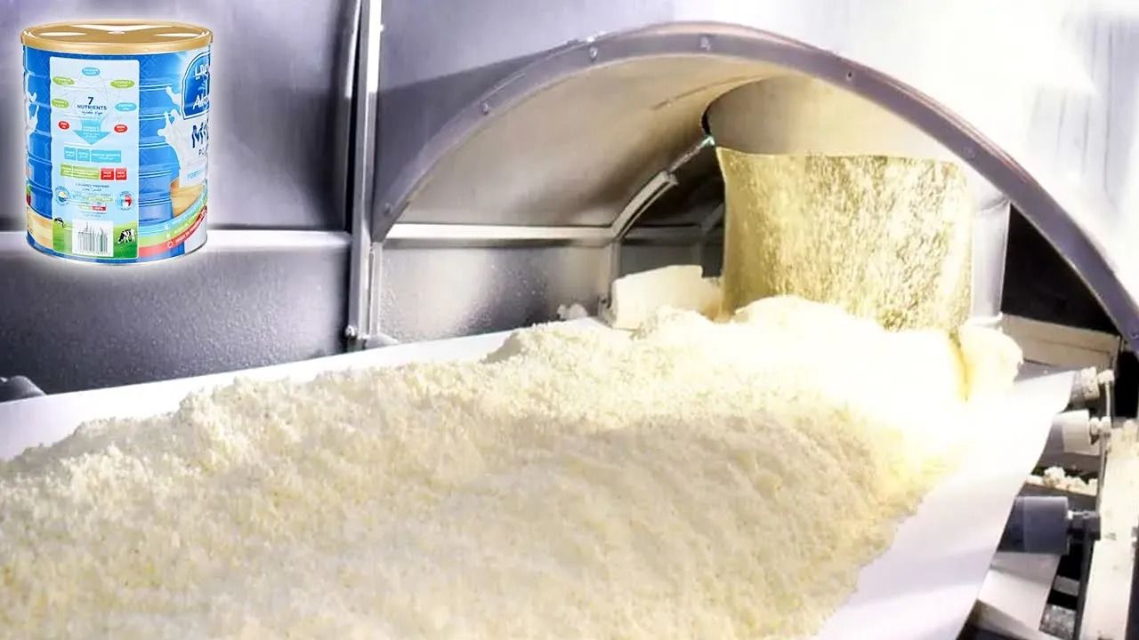 (ویدئو) شیر خشکی که به کودکان مان می دهیم به این شکل در کارخانه تولید می شود