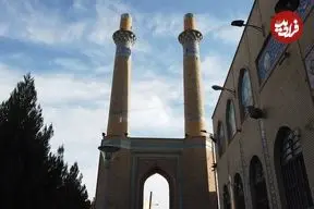 عکس| سفر به ایران قدیم؛ منظرۀ یک کوچه در اصفهان و مناره‌های دارالضیافه؛ 115 سال قبل