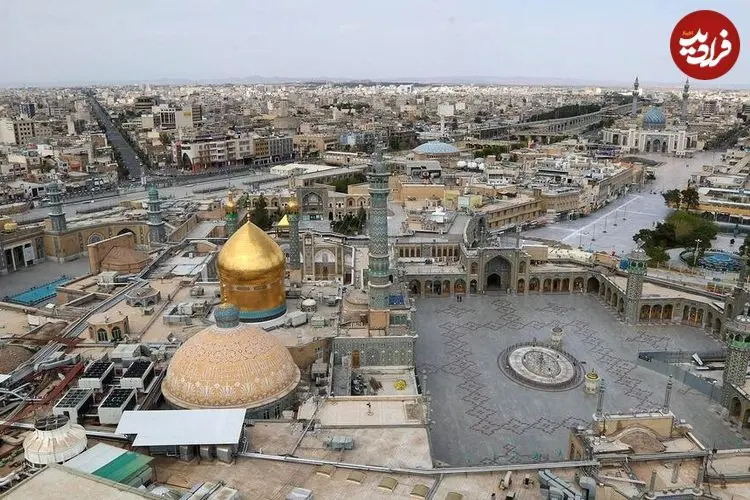 عکس| سفر به ایران قدیم؛ منظرۀ شهر «قم» در دوران قاجار از بالای گلدستۀ حرم