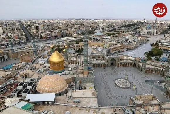 عکس| سفر به ایران قدیم؛ منظرۀ شهر «قم» در دوران قاجار از بالای گلدستۀ حرم