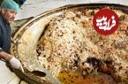 ببینید؛ غذای خیابانی در افغانستان؛ پخت 100 کیلو قابلی پلو با گوشت در کابل