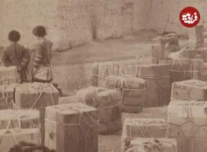 عکس| سفر زمان؛ منظرۀ «کالاهای بسته‌بندی‌شده» در نزدیکی یک کاروانسرا در قزوین