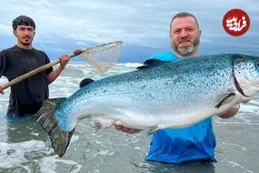 ببینید| غذای روستایی در آذربایجان؛ کباب ماهی سالمون در فر