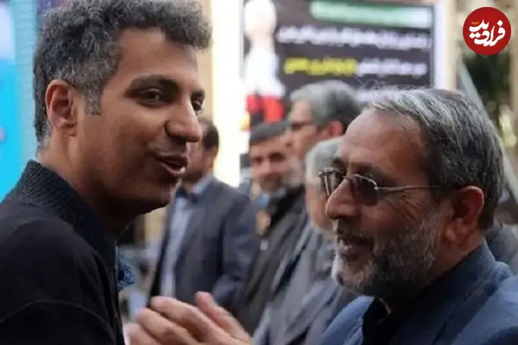 ببینید| عادل فردوسی‌پور و علی پروین در مراسم ختم اکبر عبدی