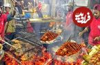 ببینید؛ غذای خیابانی در پاکستان؛ ماهی سرخ شده و کبابی در کراچی