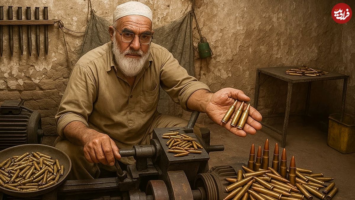 ببینید؛ مراحل دیدنی ساخت گلوله های تفنگ بادی با بازیافت پوکه های زنگ زده 