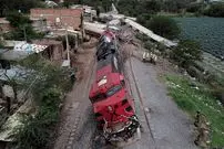 ببینید؛ اولین تصاویر از خروج مرگبار قطار از ریل در مکزیک